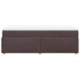 Cama box spring con colchón tela marrón oscuro 80x200 cm