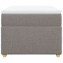 Cama box spring con colchón tela gris taupe 80x200 cm