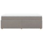 Cama box spring con colchón tela gris taupe 80x200 cm