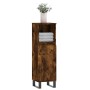 Badezimmerschrank aus geräuchertem Eichensperrholz, 30 x 30 x 100 cm von vidaXL, Badezimmerwaschtische - Ref: Foro24-831569, ...