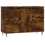 Badezimmerschrank aus geräuchertem Eichenholzwerkstoff, 80 x 33 x 60 cm von vidaXL, Badezimmerwaschtische - Ref: Foro24-83164...