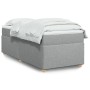 Cama box spring con colchón tela gris claro 90x190 cm