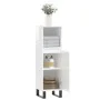 Glossy white plywood bathroom cabinet 30x30x100 cm by vidaXL, bathroom vanities - Ref: Foro24-831566, Price: 62,92 €, Discoun...