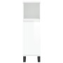 Armario de baño madera contrachapada blanco brillo 30x30x100 cm de vidaXL, Tocadores de baño - Ref: Foro24-831566, Precio: 65...