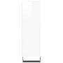 Armario de baño madera contrachapada blanco brillo 30x30x100 cm de vidaXL, Tocadores de baño - Ref: Foro24-831566, Precio: 65...