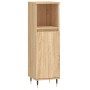 Armario de baño madera contrachapada roble Sonoma 30x30x100 cm de vidaXL, Tocadores de baño - Ref: Foro24-831551, Precio: 60,...