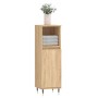 Armario de baño madera contrachapada roble Sonoma 30x30x100 cm de vidaXL, Tocadores de baño - Ref: Foro24-831551, Precio: 60,...
