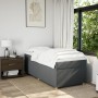 Cama box spring con colchón tela gris oscuro 90x190 cm