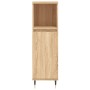 Armario de baño madera contrachapada roble Sonoma 30x30x100 cm de vidaXL, Tocadores de baño - Ref: Foro24-831551, Precio: 60,...