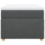 Cama box spring con colchón tela gris oscuro 90x190 cm