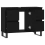 Black engineered wood bathroom cabinet 80x33x60 cm by vidaXL, bathroom vanities - Ref: Foro24-831661, Price: 78,38 €, Discoun...