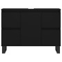 Mueble de baño madera de ingeniería negro 80x33x60 cm