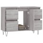 Sonoma gray engineered wood bathroom cabinet 80x33x60 cm by vidaXL, bathroom vanities - Ref: Foro24-831658, Price: 74,55 €, D...