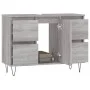 Sonoma gray engineered wood bathroom cabinet 80x33x60 cm by vidaXL, bathroom vanities - Ref: Foro24-831658, Price: 73,63 €, D...