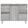 Sonoma gray engineered wood bathroom cabinet 80x33x60 cm by vidaXL, bathroom vanities - Ref: Foro24-831658, Price: 74,55 €, D...