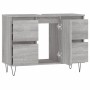Sonoma gray engineered wood bathroom cabinet 80x33x60 cm by vidaXL, bathroom vanities - Ref: Foro24-831658, Price: 74,55 €, D...