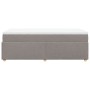 Cama box spring con colchón tela gris taupe 90x190 cm