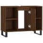 Brown oak engineered wood bathroom cabinet 80x33x60 cm by vidaXL, bathroom vanities - Ref: Foro24-831643, Price: 62,29 €, Dis...