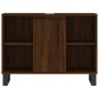Brown oak engineered wood bathroom cabinet 80x33x60 cm by vidaXL, bathroom vanities - Ref: Foro24-831643, Price: 62,29 €, Dis...
