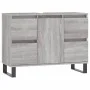 Sonoma gray engineered wood bathroom cabinet 80x33x60 cm by vidaXL, bathroom vanities - Ref: Foro24-831666, Price: 79,16 €, D...