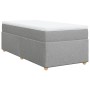 Cama box spring con colchón tela gris claro 90x200 cm en Camas y somieres | Comprar online en Foro24