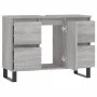 Sonoma gray engineered wood bathroom cabinet 80x33x60 cm by vidaXL, bathroom vanities - Ref: Foro24-831666, Price: 79,16 €, D...