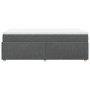 Cama box spring con colchón tela gris oscuro 90x200 cm