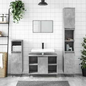 Concrete gray engineered wood bathroom cabinet 80x33x60 cm by vidaXL, bathroom vanities - Ref: Foro24-831632, Price: 48,78 €,...