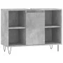 Mueble de baño madera de ingeniería gris hormigón 80x33x60 cm de vidaXL, Tocadores de baño - Ref: Foro24-831632, Precio: 48,7...