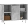 Mueble de baño madera de ingeniería gris hormigón 80x33x60 cm de vidaXL, Tocadores de baño - Ref: Foro24-831632, Precio: 48,7...
