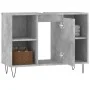 Mueble de baño madera de ingeniería gris hormigón 80x33x60 cm de vidaXL, Tocadores de baño - Ref: Foro24-831632, Precio: 48,7...