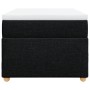 Cama box spring con colchón tela negro 90x200 cm