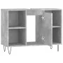 Mueble de baño madera de ingeniería gris hormigón 80x33x60 cm de vidaXL, Tocadores de baño - Ref: Foro24-831632, Precio: 48,7...
