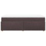 Cama box spring con colchón tela marrón oscuro 90x200 cm