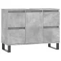 Concrete gray engineered wood bathroom cabinet 80x33x60 cm by vidaXL, bathroom vanities - Ref: Foro24-831664, Price: 81,90 €,...
