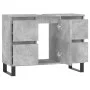 Concrete gray engineered wood bathroom cabinet 80x33x60 cm by vidaXL, bathroom vanities - Ref: Foro24-831664, Price: 81,90 €,...