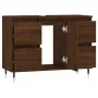 Badezimmerschrank aus braunem Eichenholzwerkstoff, 80 x 33 x 60 cm von vidaXL, Badezimmerwaschtische - Ref: Foro24-831651, Pr...