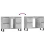 Concrete gray engineered wood bathroom cabinet 80x33x60 cm by vidaXL, bathroom vanities - Ref: Foro24-831664, Price: 81,90 €,...