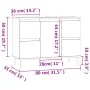 Badezimmerschrank aus braunem Eichenholzwerkstoff, 80 x 33 x 60 cm von vidaXL, Badezimmerwaschtische - Ref: Foro24-831651, Pr...