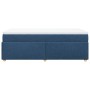 Cama box spring con colchón tela azul 90x200 cm