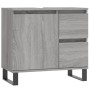Armario de baño madera contrachapada gris Sonoma 65x33x60 cm de vidaXL, Tocadores de baño - Ref: Foro24-831618, Precio: 84,74 €