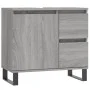 Armario de baño madera contrachapada gris Sonoma 65x33x60 cm de vidaXL, Tocadores de baño - Ref: Foro24-831618, Precio: 80,30...
