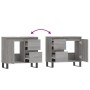 Armario de baño madera contrachapada gris Sonoma 65x33x60 cm de vidaXL, Tocadores de baño - Ref: Foro24-831618, Precio: 84,74 €