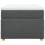 Cama box spring con colchón tela gris oscuro 100x200 cm