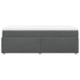 Cama box spring con colchón tela gris oscuro 100x200 cm