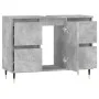 Mueble de baño madera de ingeniería gris hormigón 80x33x60 cm de vidaXL, Tocadores de baño - Ref: Foro24-831648, Precio: 77,0...