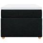 Cama box spring con colchón tela negro 100x200 cm