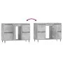 Mueble de baño madera de ingeniería gris hormigón 80x33x60 cm de vidaXL, Tocadores de baño - Ref: Foro24-831648, Precio: 77,0...