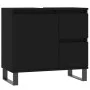 Badezimmerschrank aus schwarzem Sperrholz, 65 x 33 x 60 cm von vidaXL, Badezimmerwaschtische - Ref: Foro24-831613, Preis: 85,...