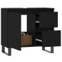 Badezimmerschrank aus schwarzem Sperrholz, 65 x 33 x 60 cm von vidaXL, Badezimmerwaschtische - Ref: Foro24-831613, Preis: 85,...